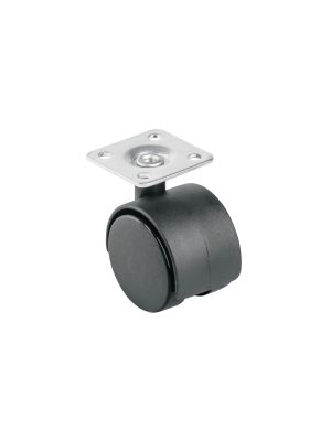 44384 - Rodaja tipo yoyo de 40 mm con placa, sin freno, Fiero