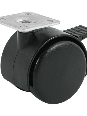 44389 - Rodaja tipo yoyo de 50 mm con placa, con freno, Fiero