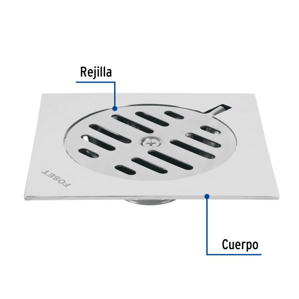 46138 - Resumidero cuadrado metálico 6' x 6', Foset