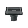47650 - Resumidero cuadrado 4'x 4', acero inoxidable, negro, Aqua