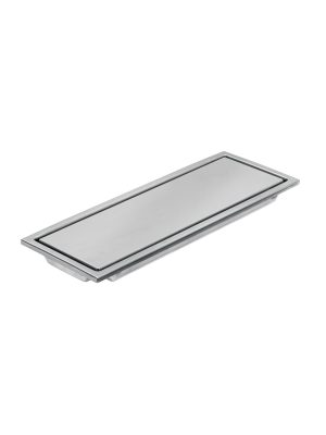 46544 - Resumidero rectangular 30x11cm reversible, inox, FOSET AQUA