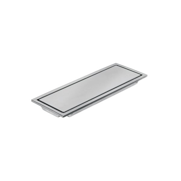 46544 - Resumidero rectangular 30x11cm reversible, inox, FOSET AQUA