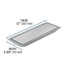 46544 - Resumidero rectangular 30x11cm reversible, inox, FOSET AQUA