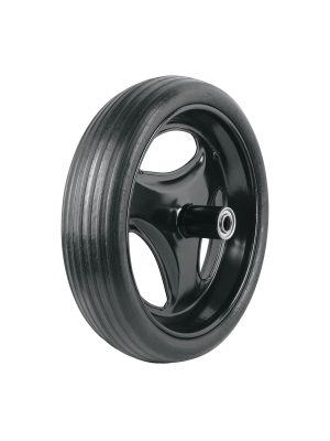 11862 - Llanta completa hule sólido 13-1/2', incluye eje y baleros