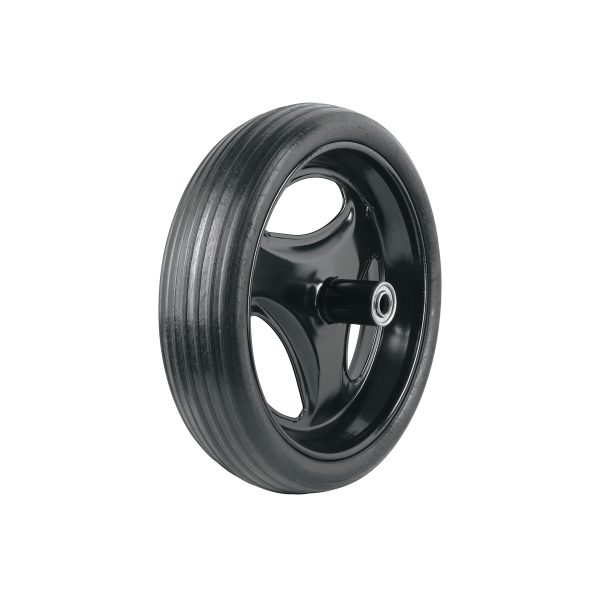 11862 - Llanta completa hule sólido 13-1/2', incluye eje y baleros