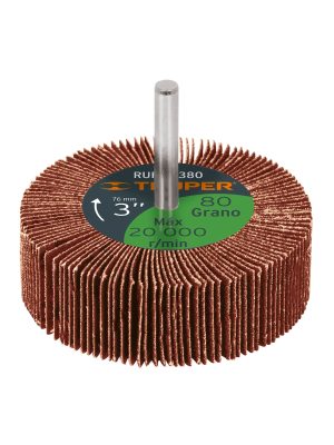 13042 - Rueda flap de 3', grano 80, Truper