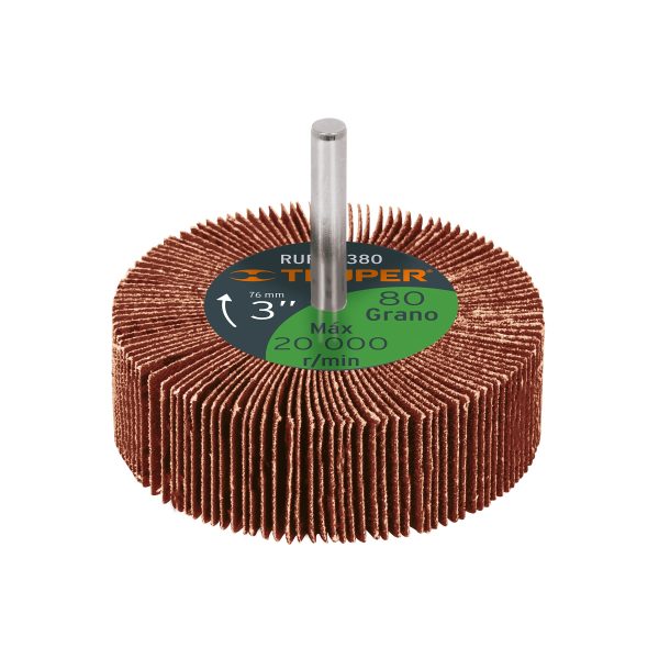 13042 - Rueda flap de 3', grano 80, Truper