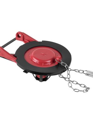 SA-011D1.jpg 40173 - Sapo 3' para WC, silicona, rojo, cadena inox, Foset