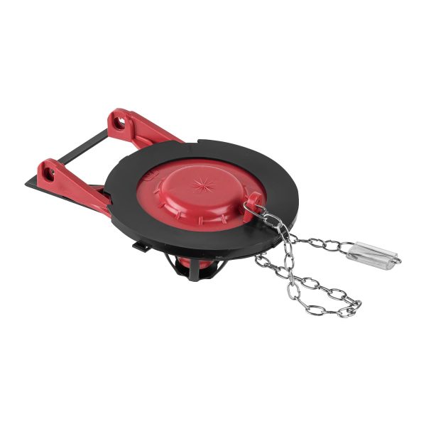 40173 - Sapo 3' para WC, silicona, rojo, cadena inox, Foset