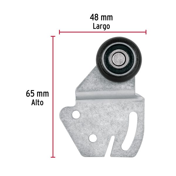 48970 - Sistema corredizo para riel superior de clóset, HERMEX