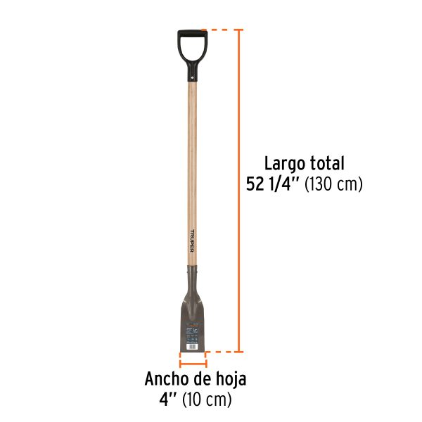 18658 - Raspador forjado de 4', puño 'Y', mango de 42', Truper