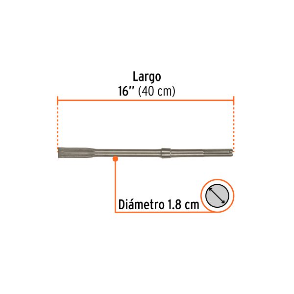 101237 - Cincel plano SDS max 1' x 16', Truper