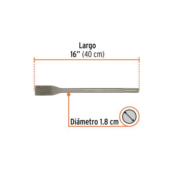 101238 - Cincel para azulejo SDS max 1-1/2' x 16', Truper
