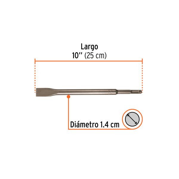 12096 - Cincel plano delgado SDS Plus 3/4' x 10', Truper