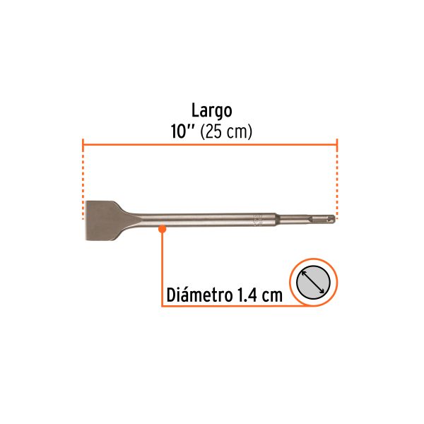 12097 - Cincel plano grueso SDS Plus 1-1/2' x 10', Truper