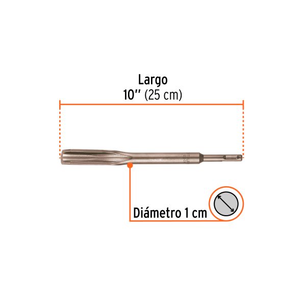 13927 - Cincel hueco para acanalado SDS plus 3/4' x 10', Truper