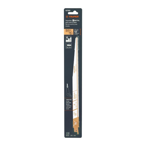 10789 - Blíster con 2 seguetas sierra sable 12' 6 DPP para madera
