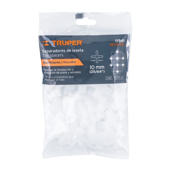 11941 - Bolsa con 75 separadores de 10 mm de losetas, TRUPER