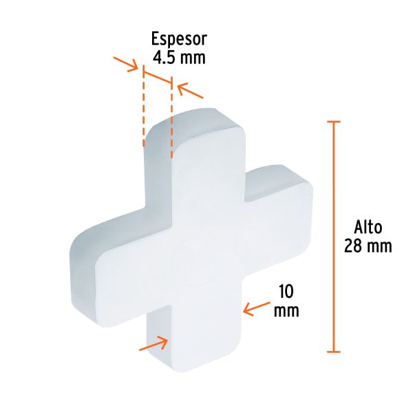 11941 - Bolsa con 75 separadores de 10 mm de losetas, TRUPER
