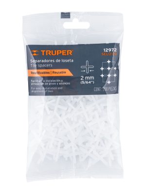 12972 - Bolsa con 200 separadores de 2 mm de losetas, TRUPER