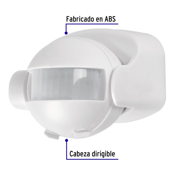 46594 - Sensor de movimiento de 180° para pared y techo, Volteck