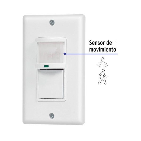 47230 - Sensor de movimiento con interruptor de pared, Volteck