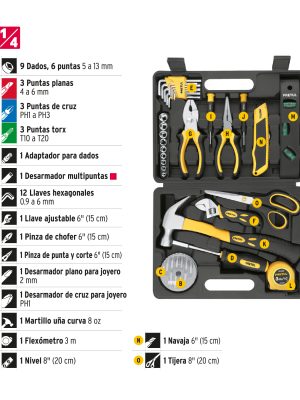 22101 - Juego de 42 herramientas Comfort Grip, Pretul