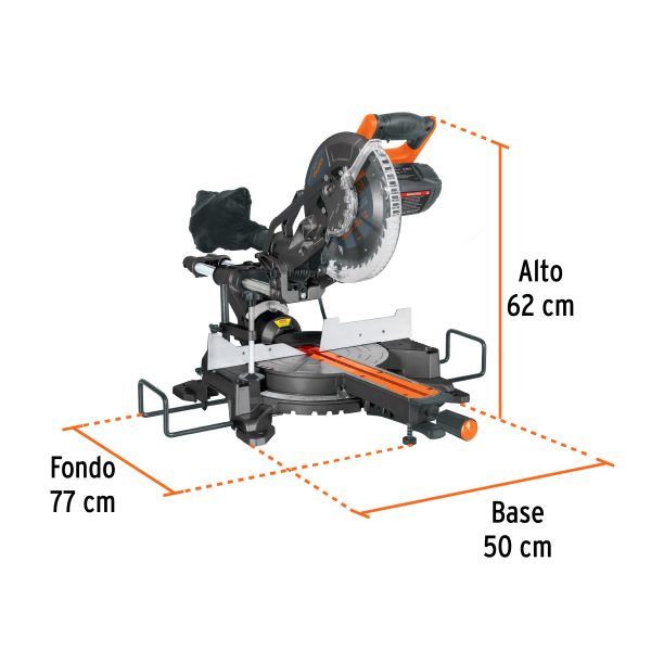 16869 - Sierra de inglete 10', 1900W telescópica compuesta, TRUPER