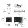 45870 - Sistema de iluminación Solar 6 W con 3 lámparas LED, VOLTECK
