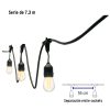 49992 - Serie de 7.3 m con 12 luces de LED para exterior, Volteck