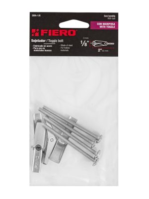 47358 - Bolsa con 4 sujetadores tipo mariposa de 1/8' x 2', Fiero