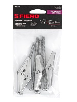 47359 - Bolsa con 4 sujetadores tipo mariposa de 3/16' x 3', Fiero