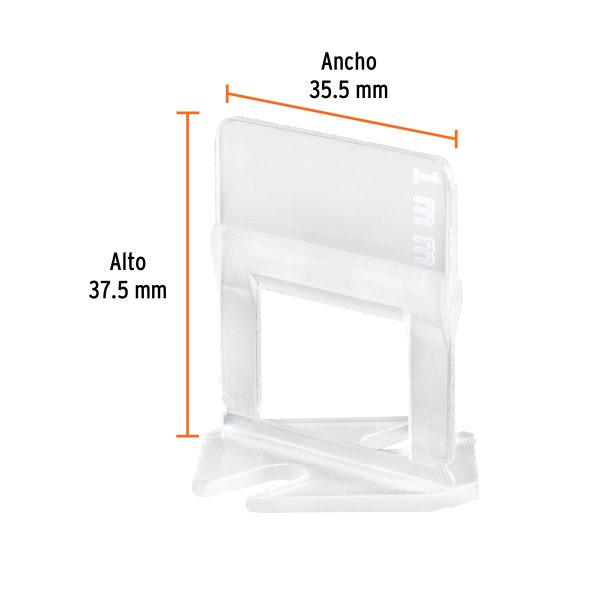 102874 - Bolsa con 100 anclas de 1 mm, para nivelación de azulejos