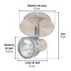 48440 - Luminario de sobreponer con 1 spot base GU10, Volteck