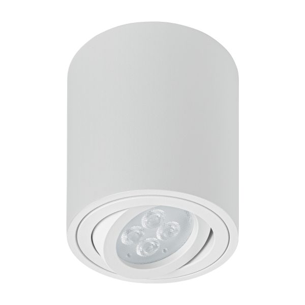 49718 - Luminario de sobreponer con spot dirigible, redondo, blanco