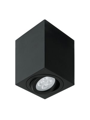 SOB-403S.jpg 49719 - Luminario de sobreponer c/spot dirigible, cuadrado, negro