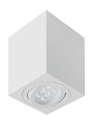 SOB-404S.jpg 49720 - Luminario de sobreponer c/spot dirigible, cuadrado, blanco