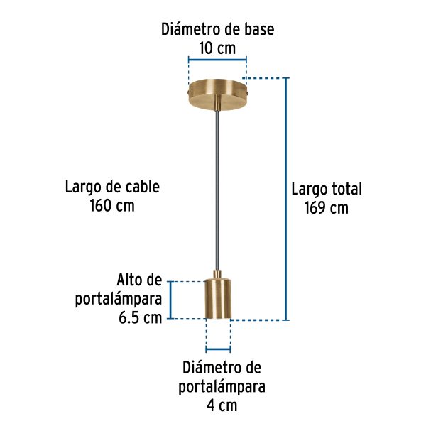 SOC-10HSFC1.jpg 45673 - Socket colgante metálico, hierro antiguo, VOLTECK