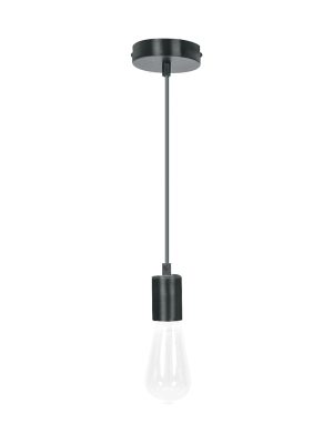 45672 - Socket colgante metálico, negro, VOLTECK