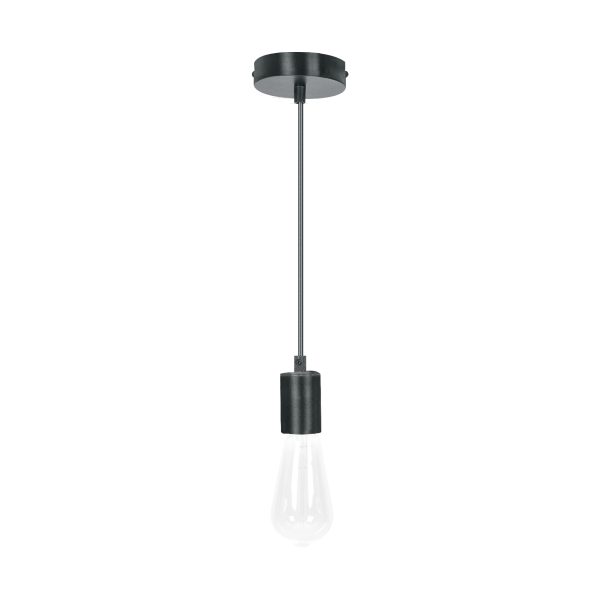 SOC-10NS.jpg 45672 - Socket colgante metálico, negro, VOLTECK