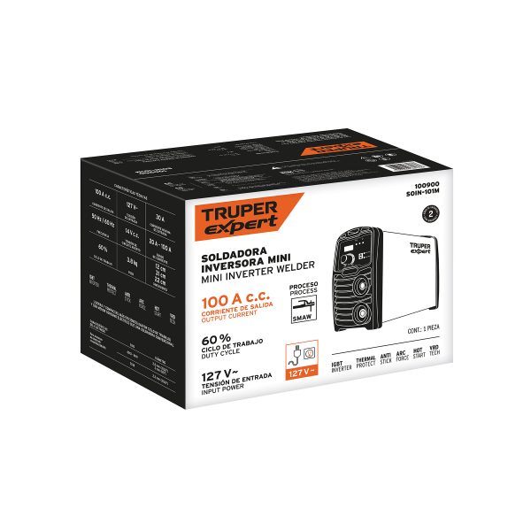 100900 - Mini soldadora inversora 100A, 127V, TRUPER