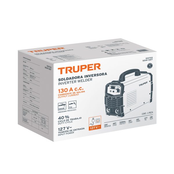 103703 - Soldadora inversora 130A, 127V, TRUPER