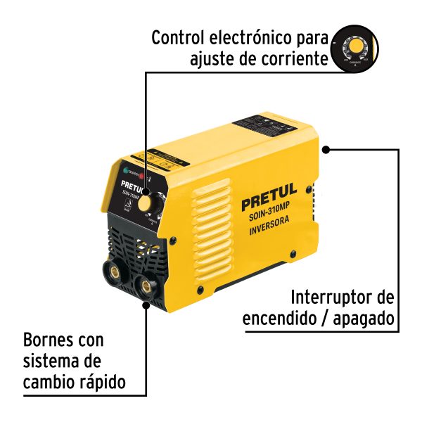 29017 - Mini soldadora inversora 100A, Serie 300, 127V, PRETUL