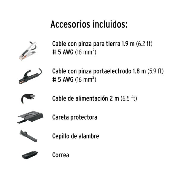 29019 - Mini soldadora inversora 130A, Bi-Voltaje, Serie 300, PRETUL