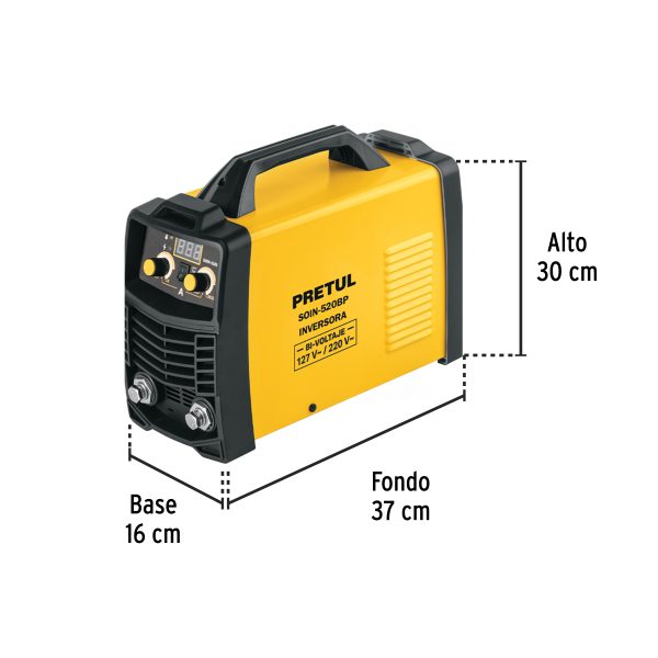 29072 - Soldadora inversora Bi-voltaje 200A, Serie 500, PRETUL