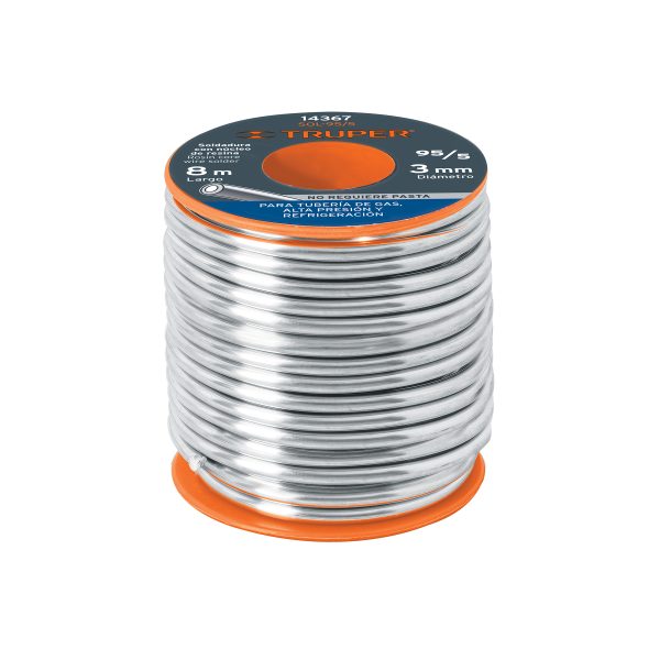 14367 - Soldadura con núcleo resina 95/5, tubería de gas, 450 g