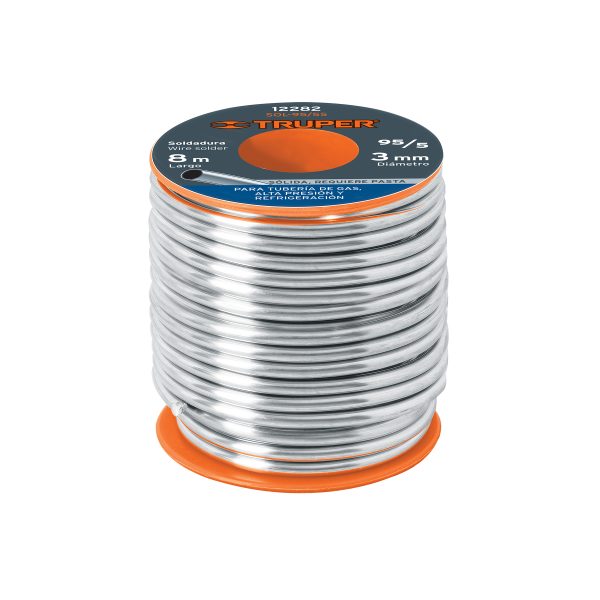 12282 - Soldadura sólida 95/5 para tubería de gas, 450 g