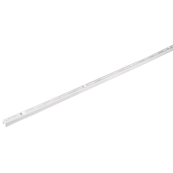 47710 - Cremallera sencilla blanca para ménsulas planas, 1m, Fiero