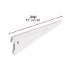 47715 - Ménsula plana blanca para cremallera doble, 32cm, Fiero