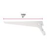 47709 - Ménsula plana blanca para cremallera sencilla, 30cm, Fiero